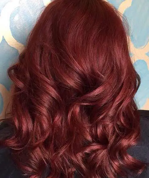 Color de cabello rojizo oscuro