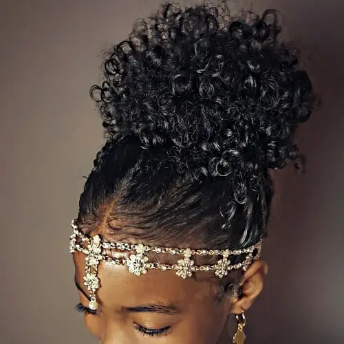 Peinados de damas de honor afro