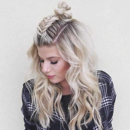 Half Up Fishtail y Top Knot