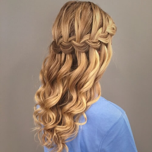 Cascada Trenza Half Updos