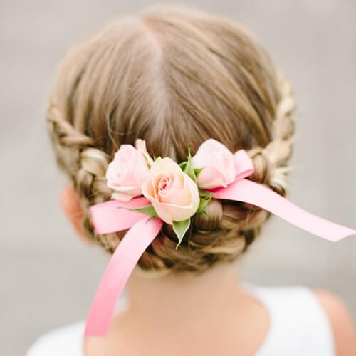 Updos de boda para niñas pequeñas