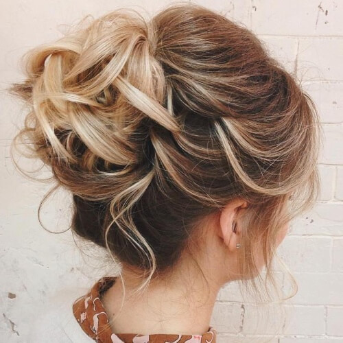 Updos de boda para cabello fino