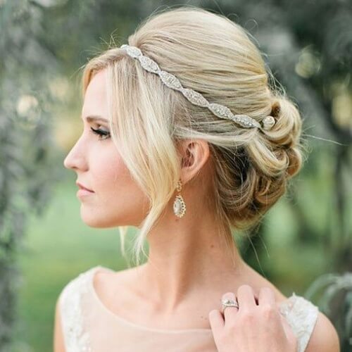 Updos de boda con diadema