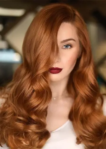 colores de pelo rojo cobre para el invierno