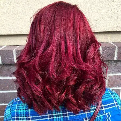 rico color de pelo rojo burdeos 