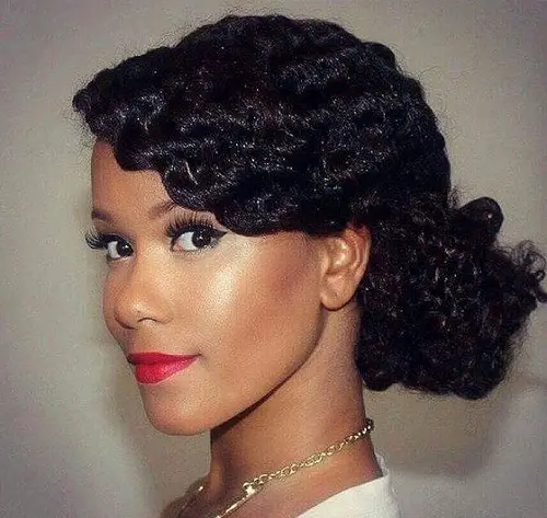 Flat Twist o peinado vintage de doble hebra