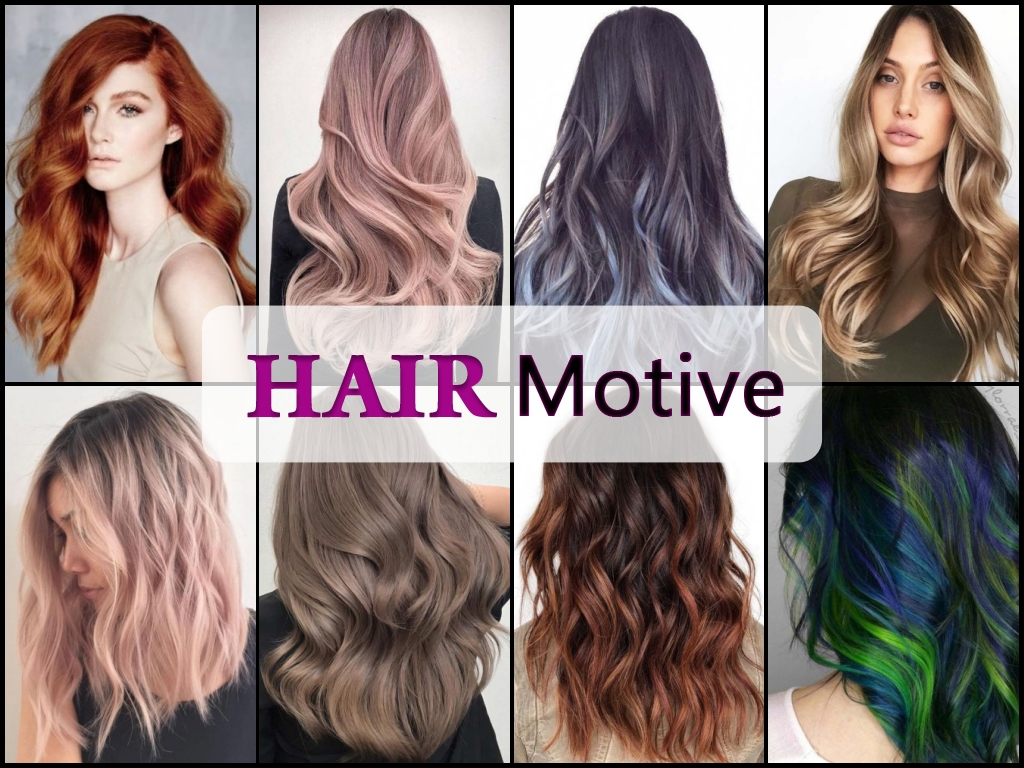 collage de colores de pelo de invierno 