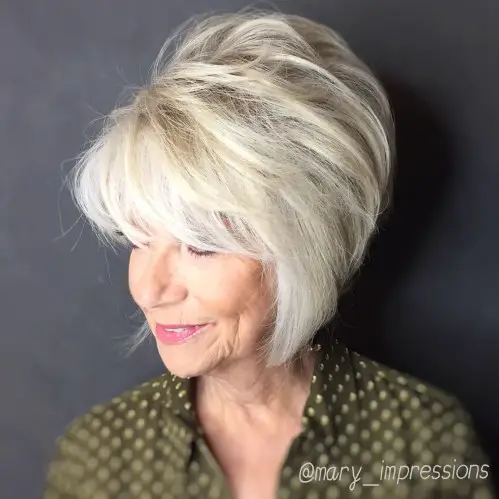 Corte de pelo con flequillo mujer +50 años